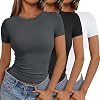AUTOMET Womens 3 Piece Short Sleeve Shirts Basic Going Out Slim Fitted Crop Tops 2025 Summer Y2k Clothes