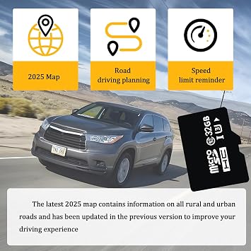 Latest 2025 Maps Updated 86271 0E077 Navigation SD Card Compatible with Toyota Highlander 4Runner Corolla RAV4, 2025 Maps GPS SD Card Replace 86271-0E077