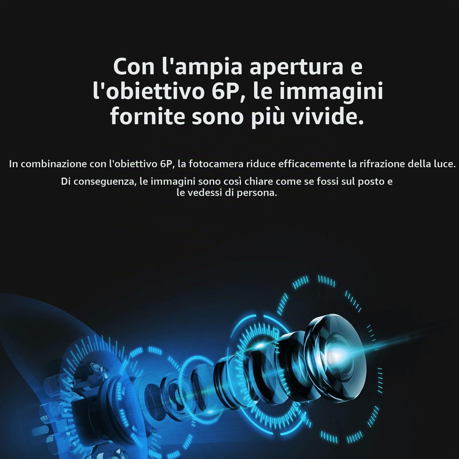 Xiaomi Smart Camera C400 Telecamera wifi interno, 2.5K Videocamera di Sorveglianza, 4MP Telecamera con Rilevamento Umano, Audio Bidirezionale & Visione Notturna, 2.4GHz, Compatibile con Alexa