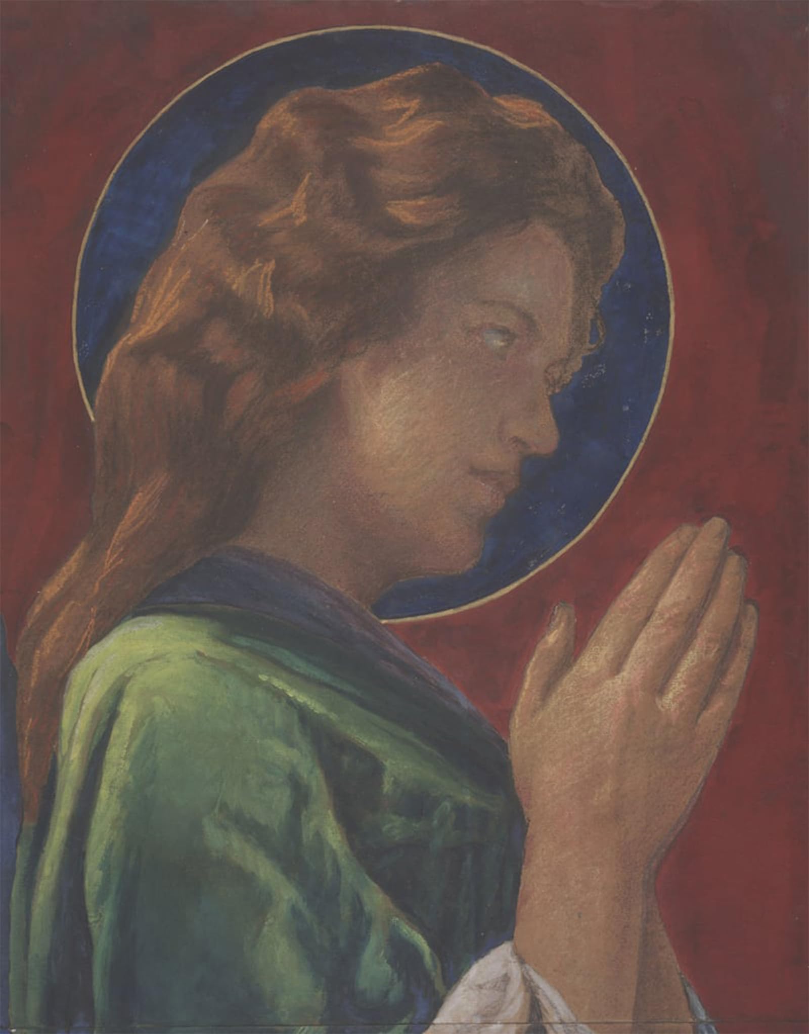 SERENDIPITP Vintage Picture Print on Canvas Wall Art Poster a Saint by John La Farge or Lafarge Artwork Print Poster for Wall Decor 60x90cm
