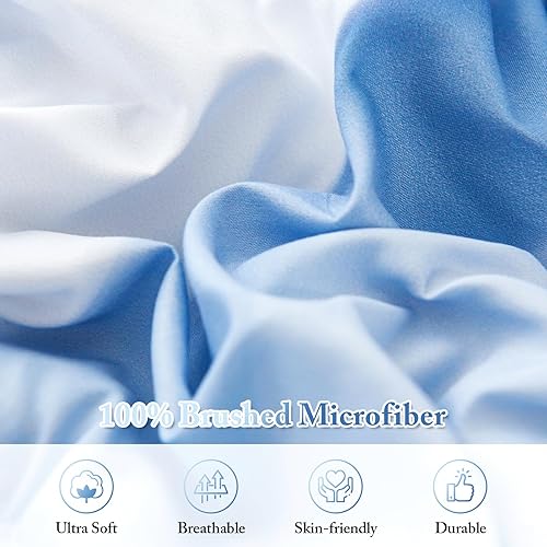 Miniatura 2 de YIYEA Juego de edredón tamaño King  Estampado floral  7 piezas de cama en una bolsa  Juegos de ropa de cama para todas las estaciones con edredón,