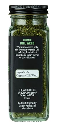 Watkins Organic Dill Weed, Non-GMO, Kosher, 0.78 Ounce, 1-Pack