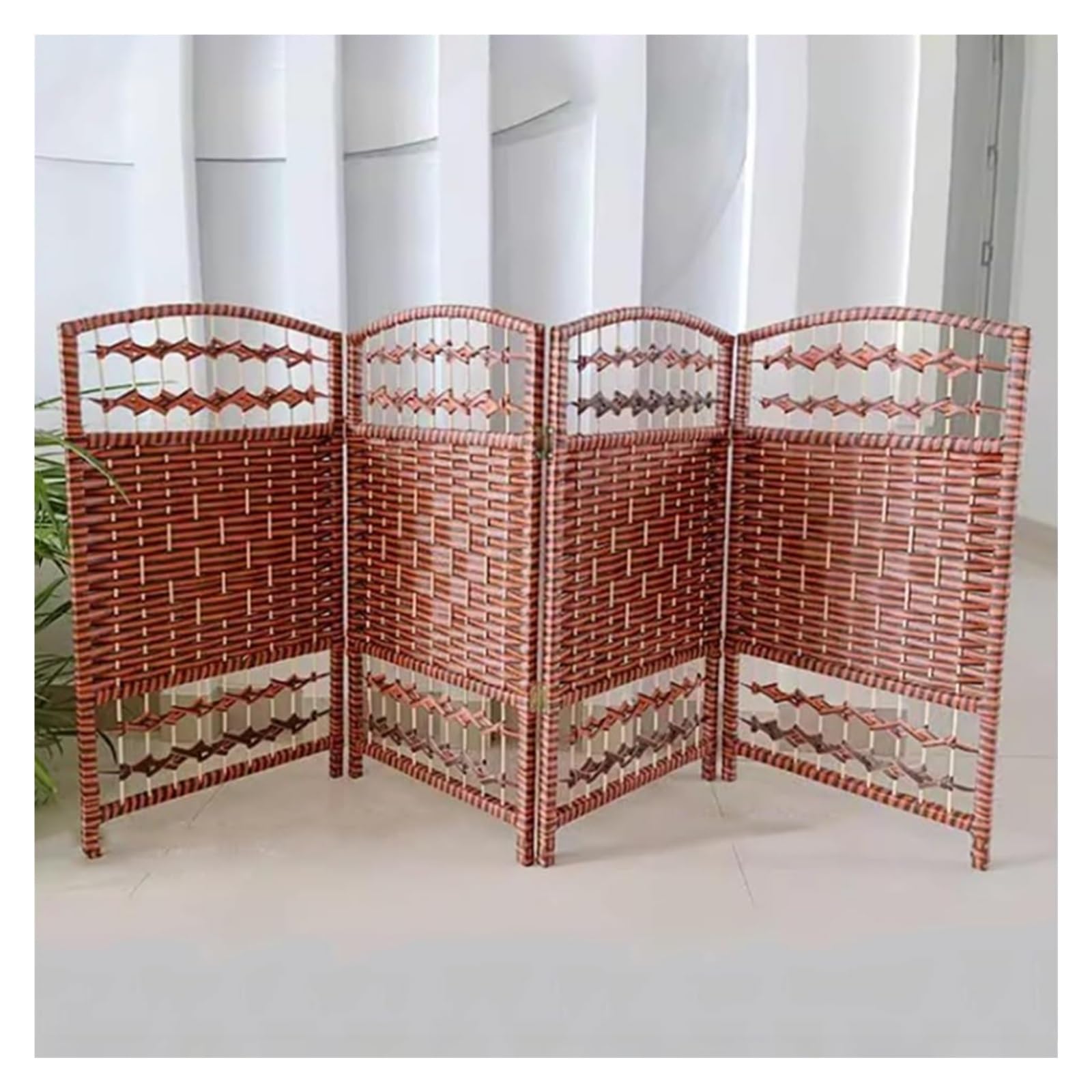 SXSCARKX Room Divider, Freestanding Folding Weave Privacy Screen, Separation Partition Wall For Living Lightweight and Foldable