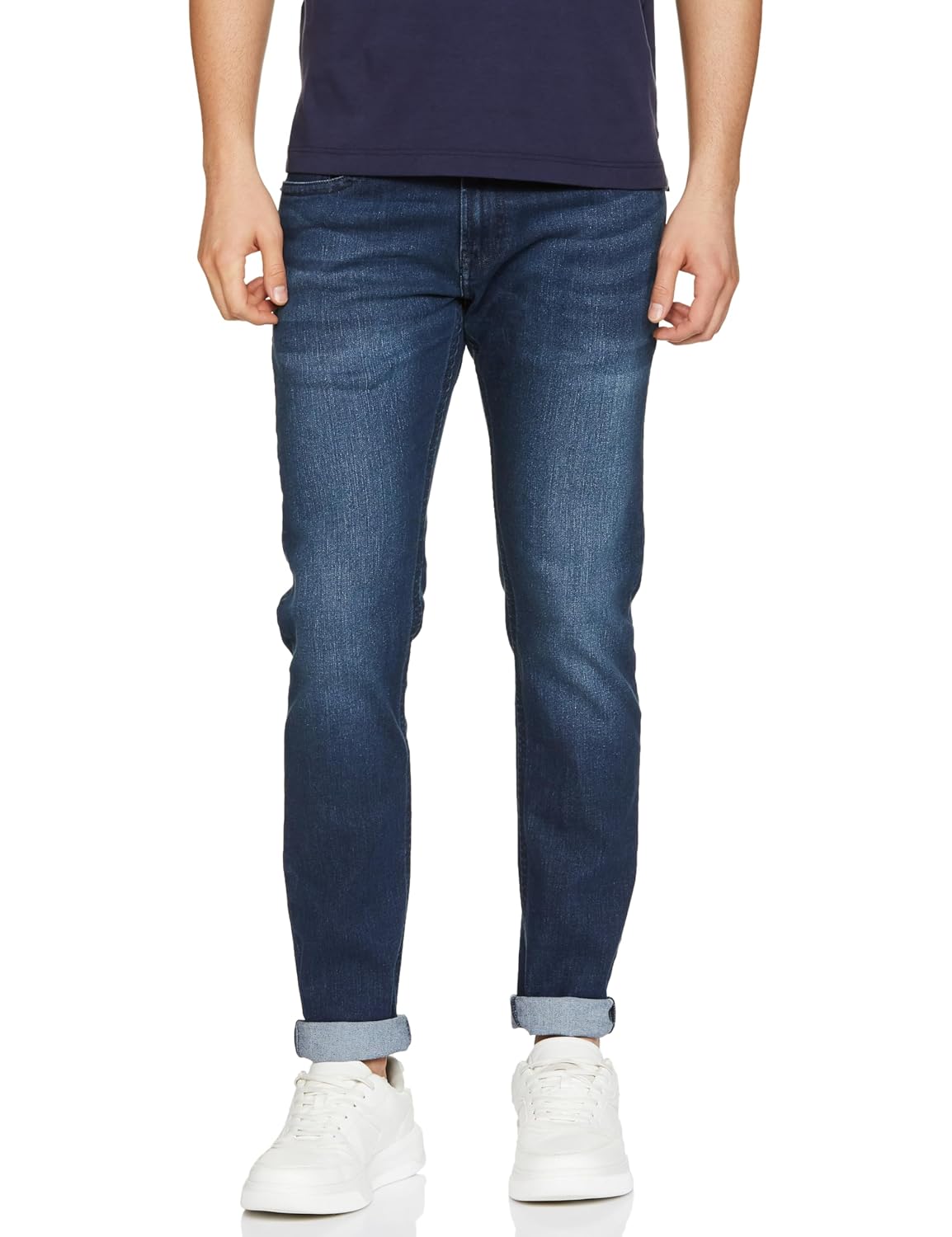 PETER ENGLAND JEANS Men's Slim Jeans (PJDNJSTBO12291_Navy Amazon.in