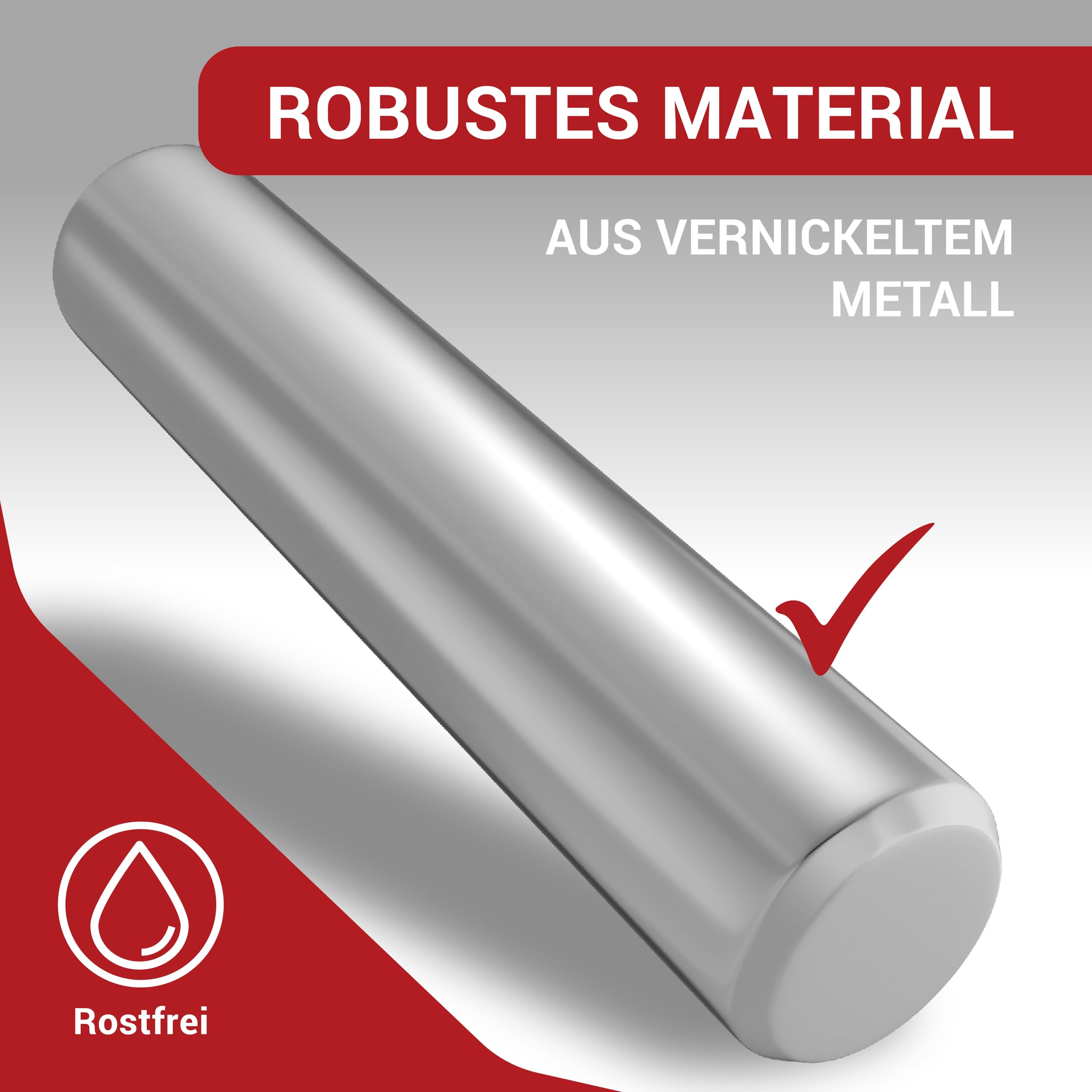 SWTYExt 150 stuks pennen voor planken 5 mm plankhouder met ring plankhouder plankhouder van massief staal vernikkeld voor planken