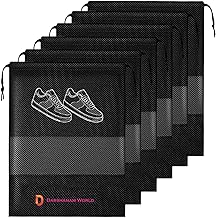 DARSHANAM WORLD Shoe Bag for Travel & Storage Travel Organizer for Women & Men Travel Accessories Shoe Organizer Shoe Bags Pouches Travel Shoe Cover for Travelling Travel Essentials (Black, 6)