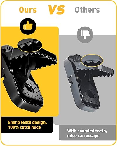 Miniatura 3 de VEFEFI Trampas para ratones, paquete de 12 unidades, para casa, interior y exterior, trampas pequeñas para ratones para casa en interiores, trampa