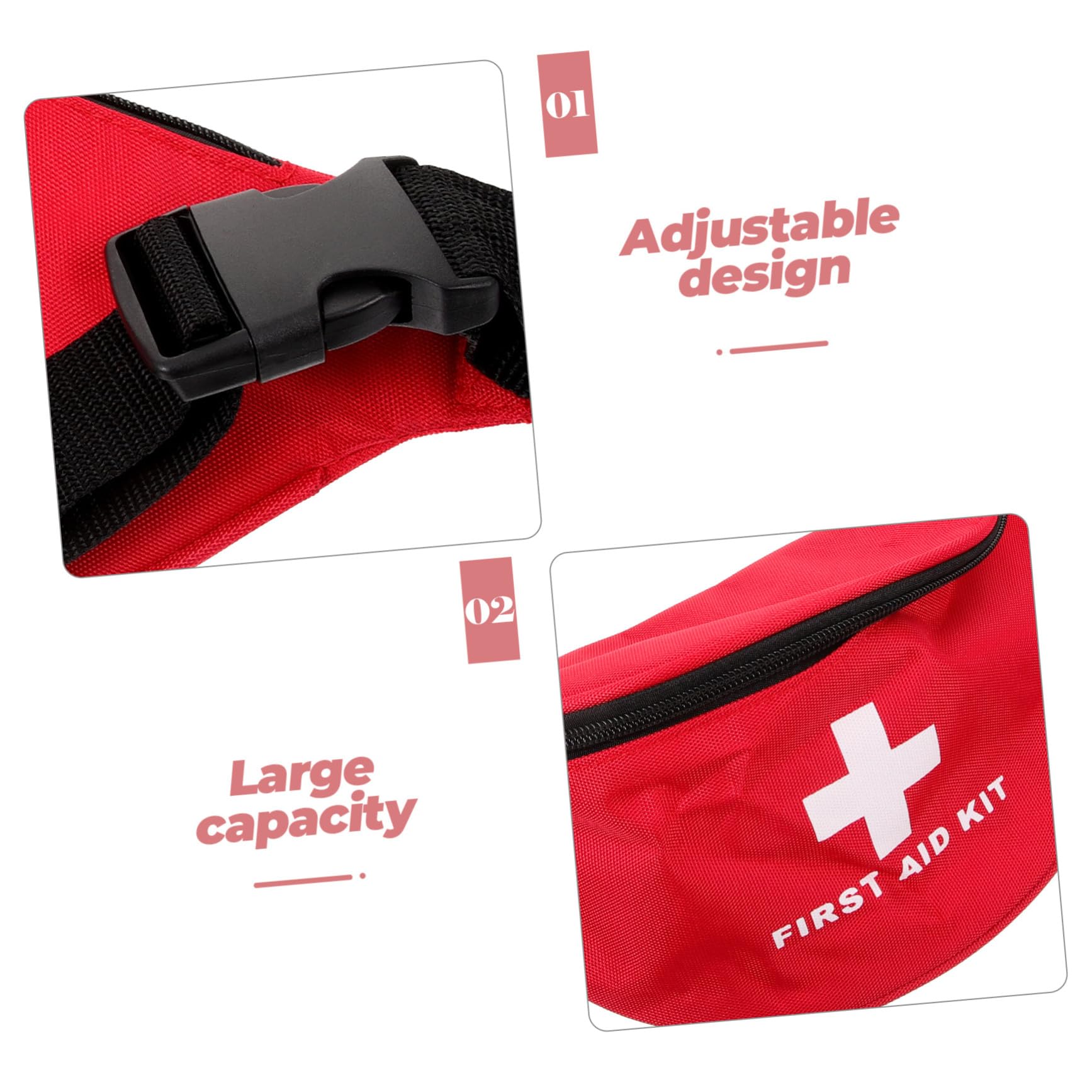 TOYANDONA 3 Series Bolsa De Primeros Auxilios Bolsa Medica Vacia Pequeña Bolsa De Viaje Bolsa De Viaje De Medicina Bolsa De Kits Médicos Bolsa De Medicina Rojo Tela De Nailon 2 Piezas X 3