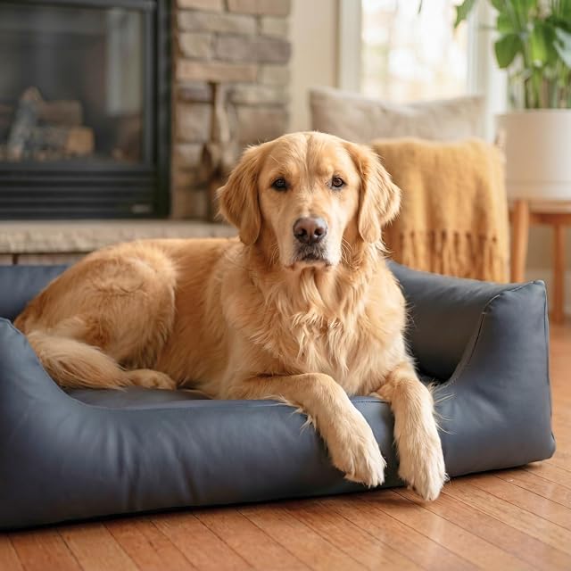 Foto 2 de 8 de 4L Textil Mario Cama Perro Ortopédica Polipiel Memory Foam Viscoelástica Impermeable Resistente Fácil…