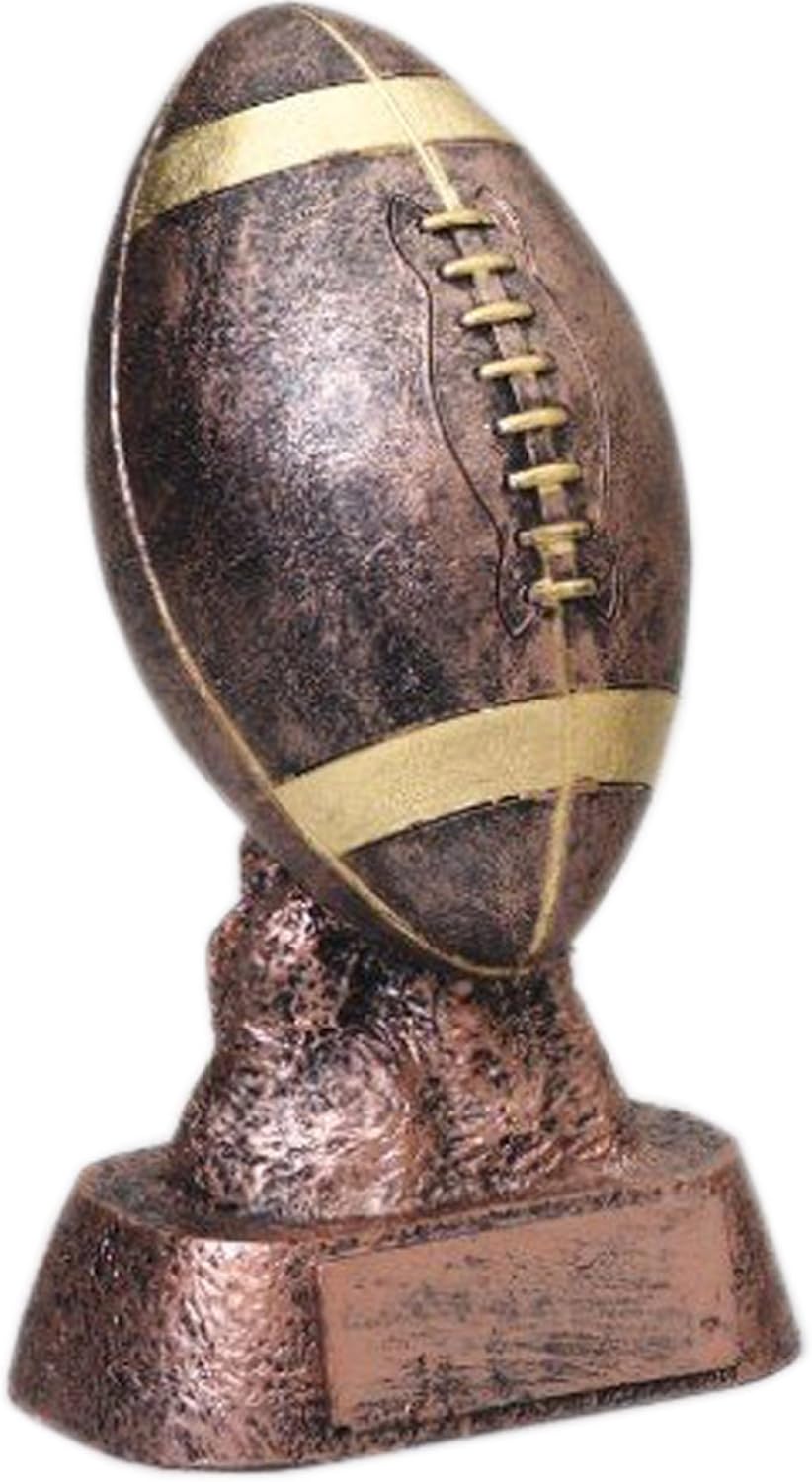 Decade Awards Football Bronze Finished Trophy - 6 Inch Tall | FFL Gridiron Award - Engraved Plate on Request