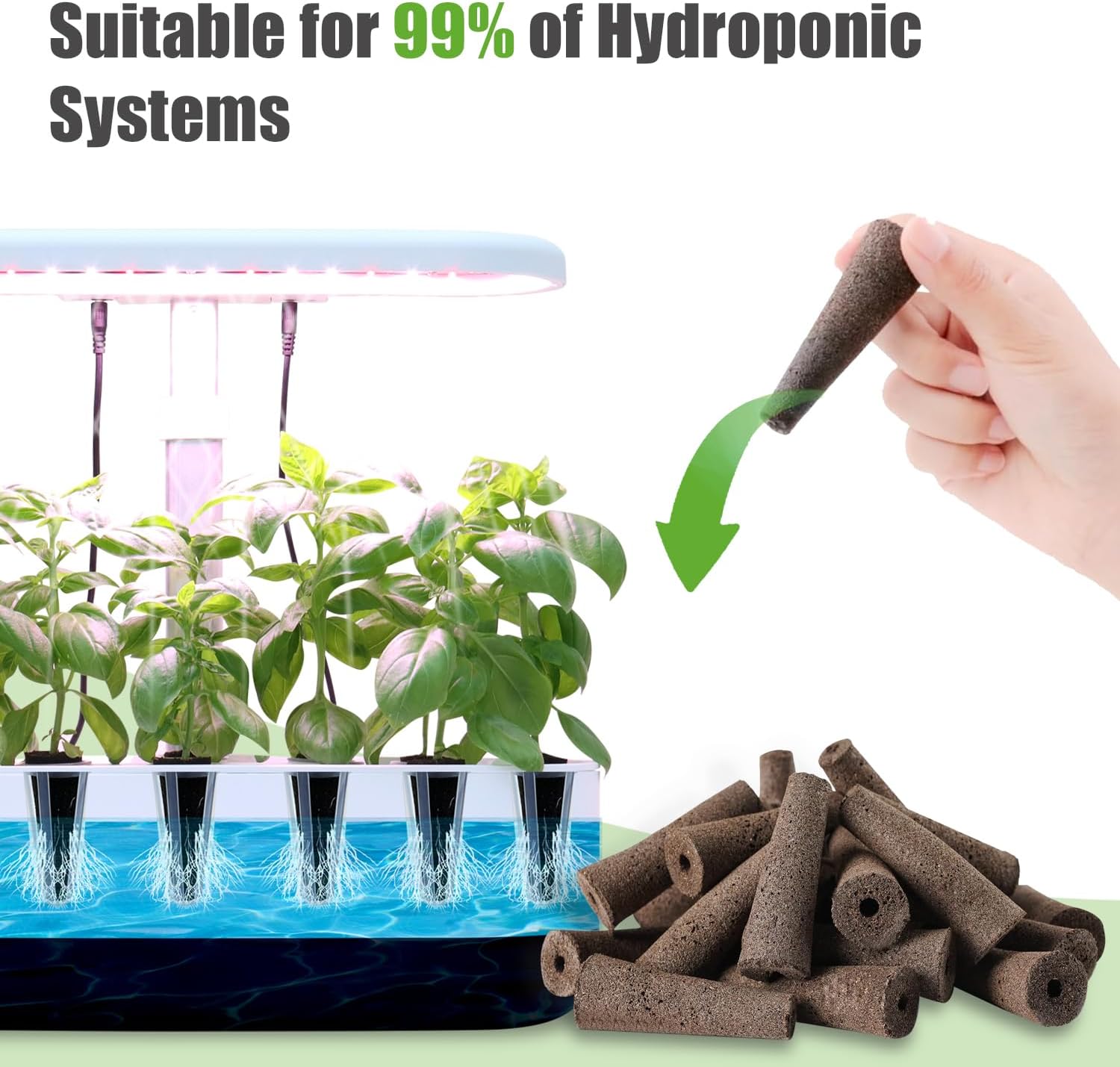 Grow Sponges 50 Pack, Hydroponics Replacement Root Growth Sponges Compatible with Aero Garden iDOO and Most Other Brands - Image 5
