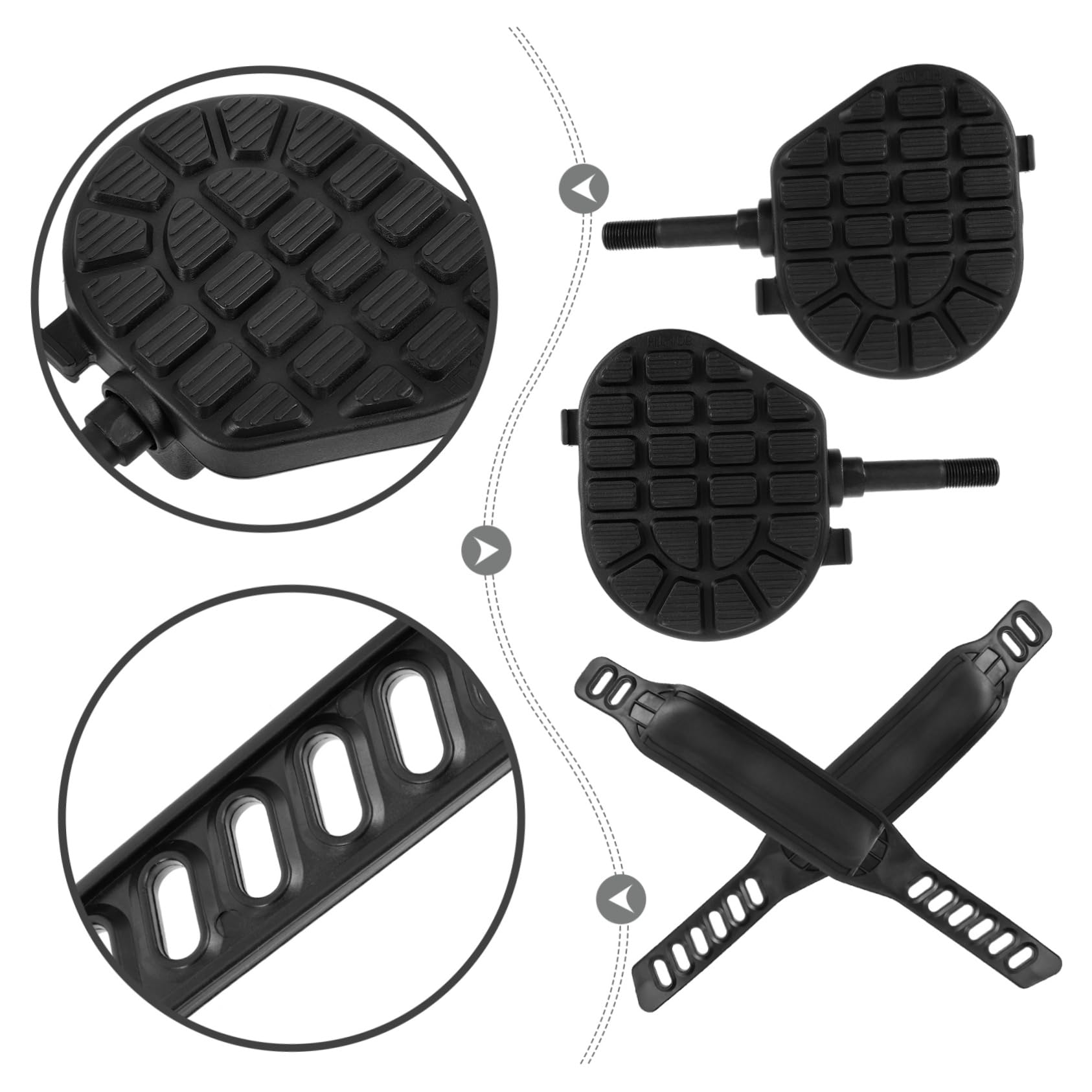 ibasenice Antideslizantes para Bicicleta de Ejercicio para Ciclismo Instalación Rápida y Diseño Duradero Compatibles con Bicicletas de Interior y