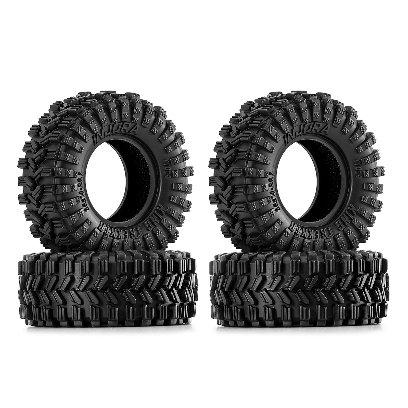 Pneus INJORA King Trekker 35x14mm – Compound S5 Super Doux, Pour 1/30 Axial SCX30