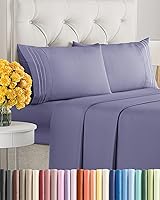 Vista 81 de Juego de sábanas de 4 piezas de tamaño matrimonial, sábanas extrasuaves, transpirables y refrescantes, sábanas duraderas de lujo para mujeres