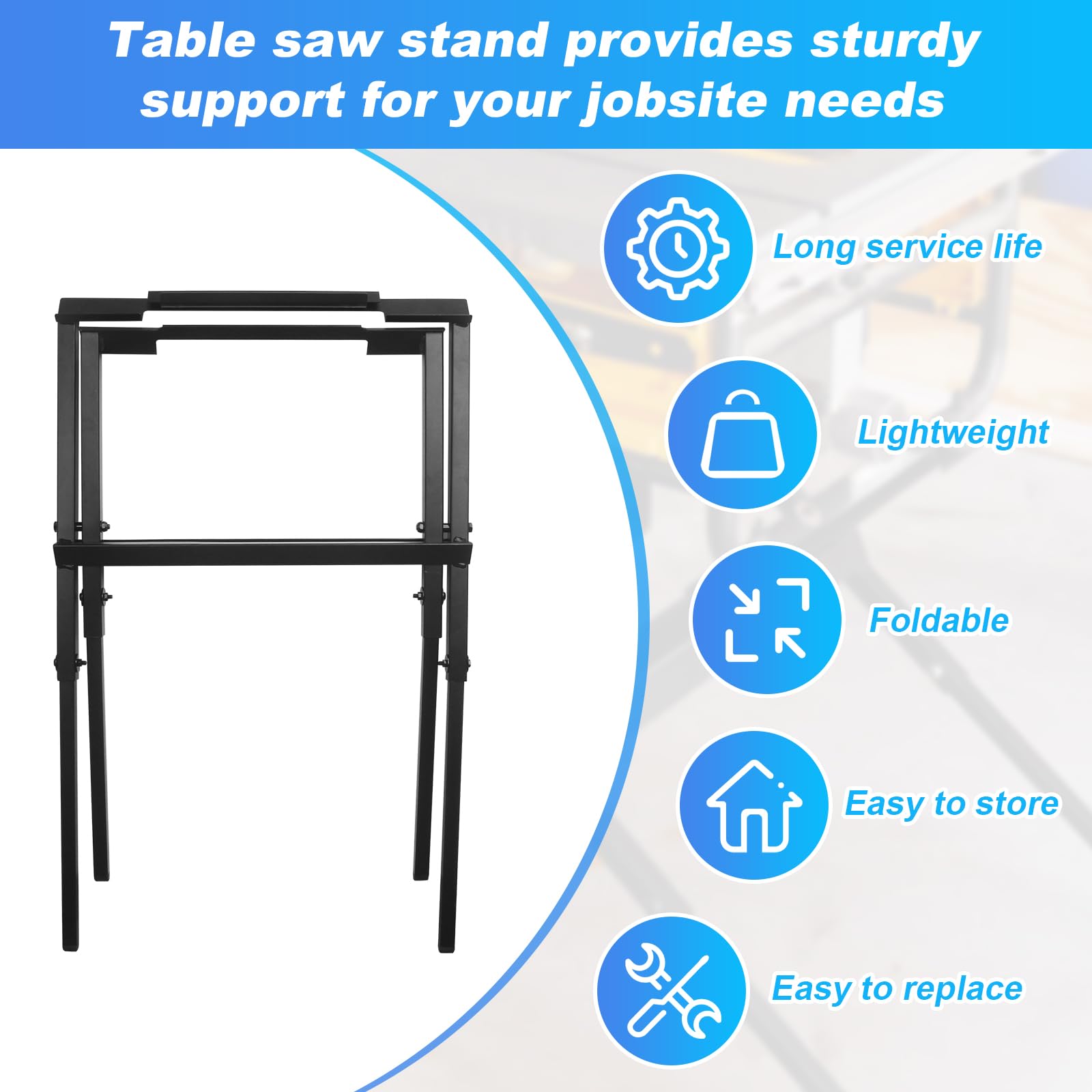 DEWALT Table Saw Stand - 10 Inch Jobsite Support -5