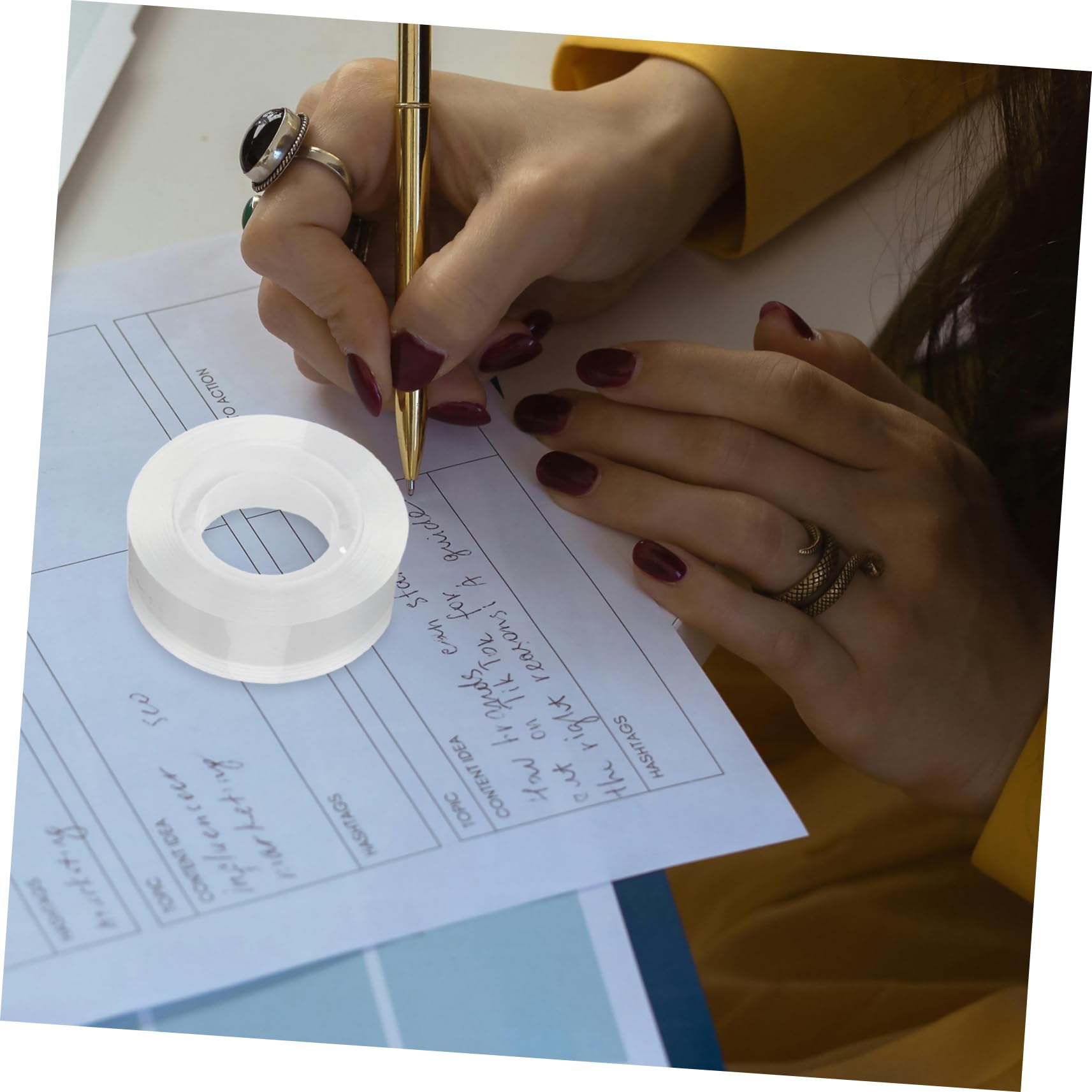 Nastro Adesivo Trasparente 48 Pezzi Colla, Strappi a Mano | Adhesive Refills, Refill Adhesive Tape, Tape Rolls, Back To School Party