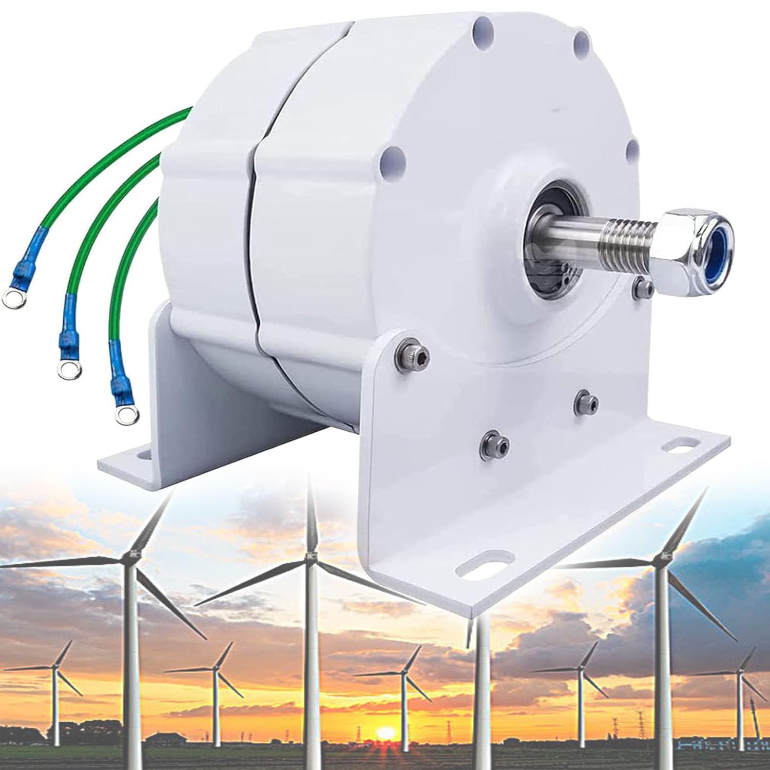 Permanentmagnetgenerator Mit Niedriger Drehzahl, 6000 W, 8000 W, 9000 W, 10000 W Getriebelose Lichtmaschinen, Elektrischer 3-Phasen-Wechselstromgenerator 10000W-12V