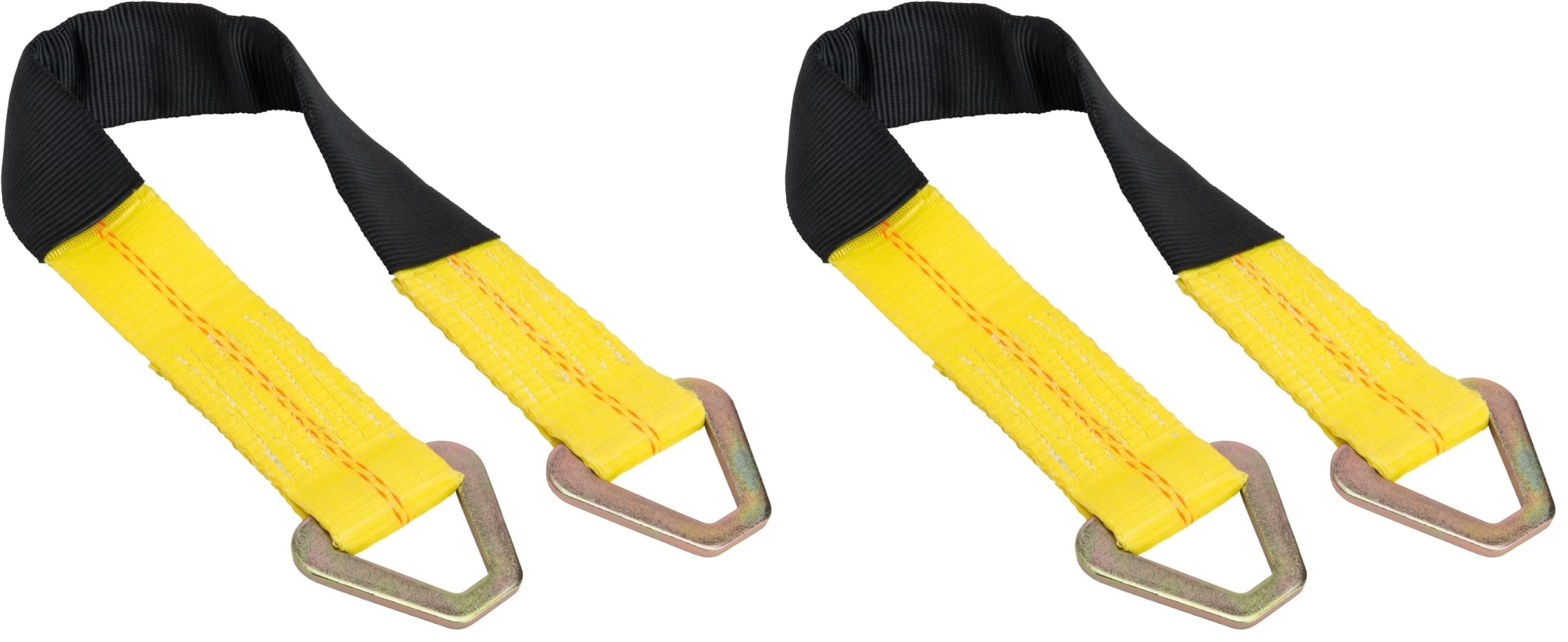 Keeper – 2” x 24” Premium Axle Tie Down Strap with D Rings - 3,333 lbs. Working Load Limit and 10,000 lbs. Break Strength,One Color (Pack of 2)