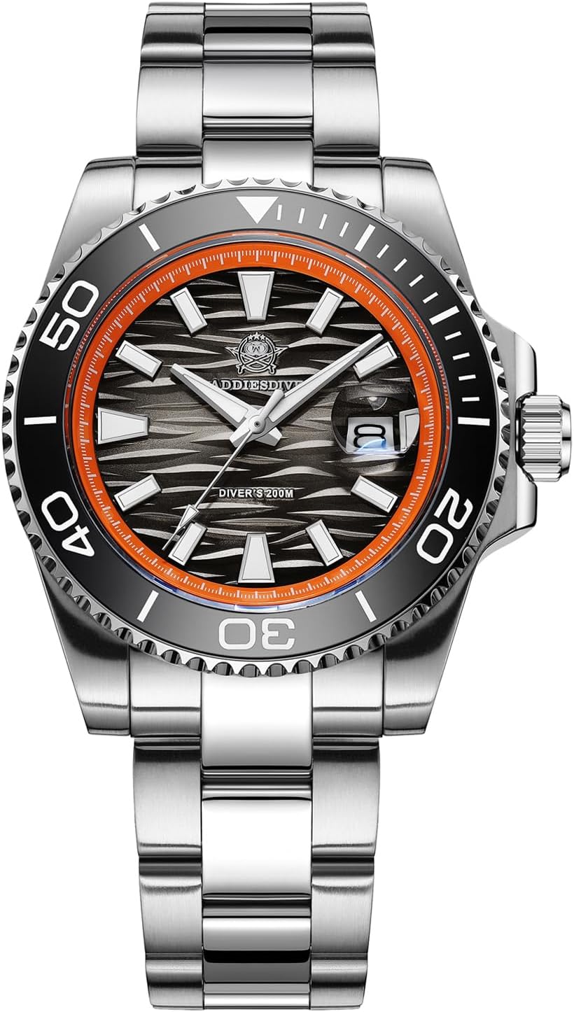 ADDIESDIVE 41 MM Mens Dive Watch 200 M Waterproof BGW9