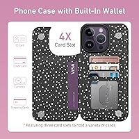 Vista 79 de LETO para iPhone 15 Pro Funda tipo cartera - Tapa tipo folio con patada - Diseños de moda - Tarjetero - Funda protectora para mujeres y niñas - 6.1