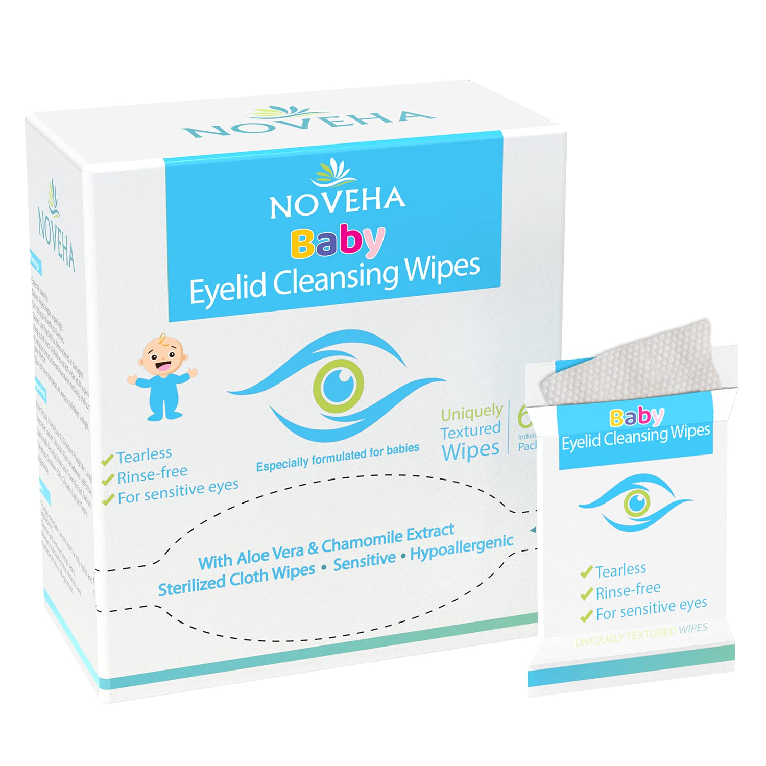 Buy Sensitive & Hypoallergenic Baby Eyelid & Lash Wipes Safe