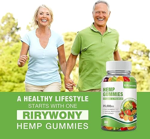 Miniatura 8 de High Potency Organic Hemp Gummies with Pure Hemp Oil Extract, Non-GMO, Low Sugar