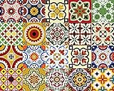 24 PC Set Tiles Stickers Bathroom & Kitchen wall Decals Easy to Apply Just Peel and Stick Home Decor 4x4 Inch Backsplash D