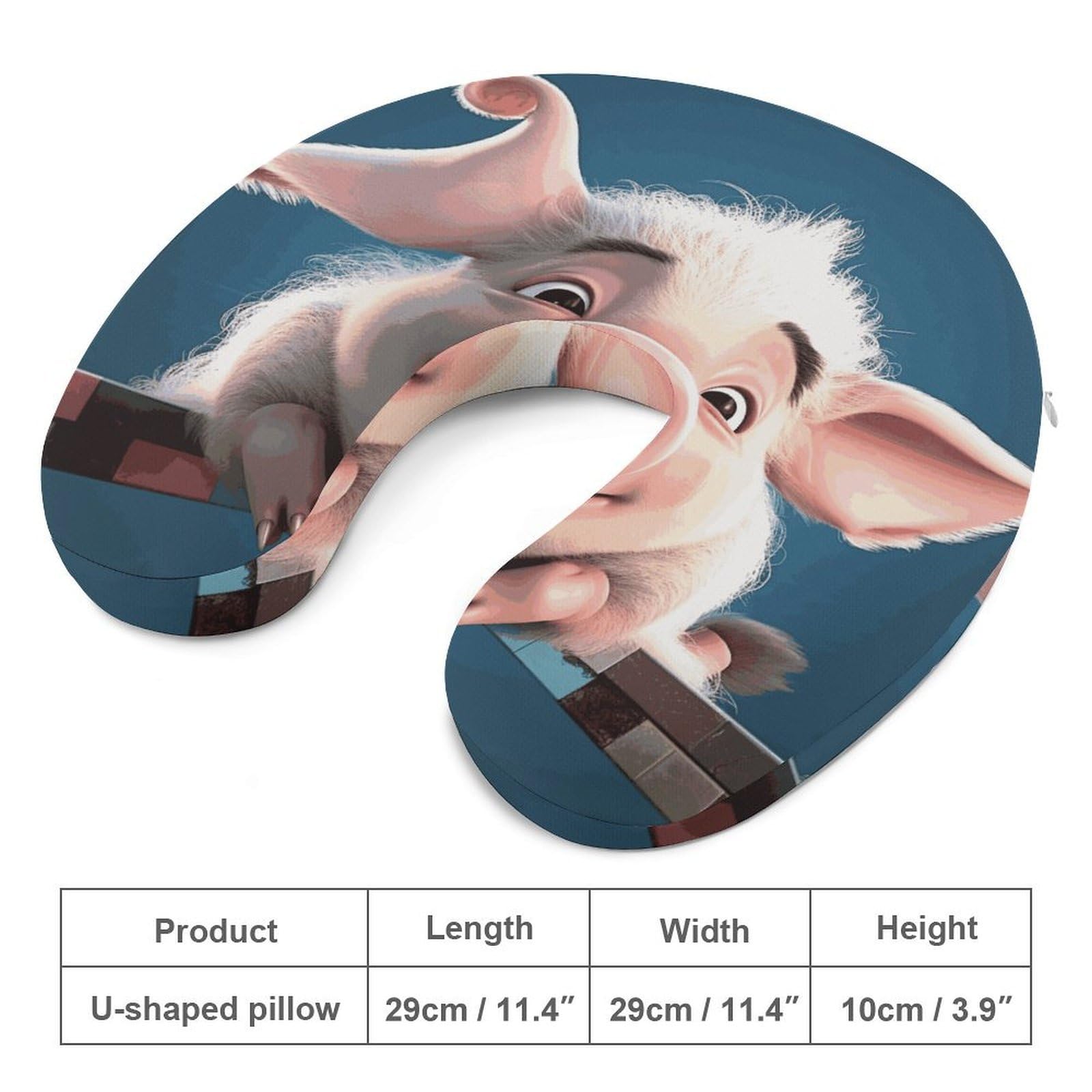 Sonriente (22) almohadas en forma de U, núcleo de almohada de espuma viscoelástica, cojín, proporciona apoyo para el cuello, almohada de viaje, adecuada para aviones, coches, hogares y
