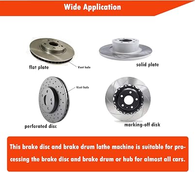 INTSUPERMAI Brake Disc Drum Lathe Car Brake Lathe Brake Drum Dis Cutting Lathe Machine Brake Disc and Drum Lathe Machine 7-20 Brake disc 6-19.5 Brake Drum 110V