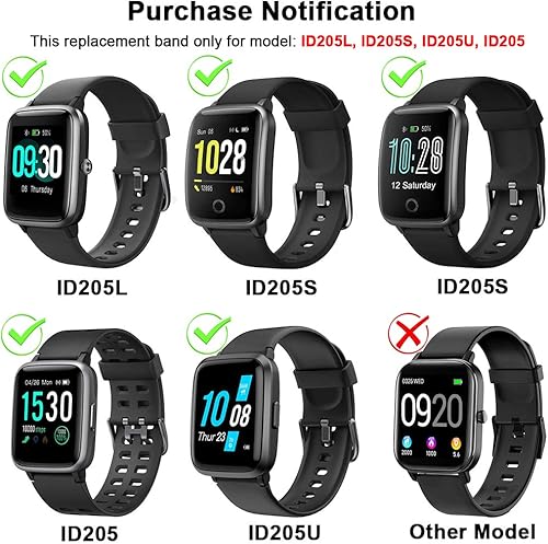 Miniatura 2 de Correas de repuesto de silicona para reloj inteligente ID205L ID205S ID205U ID205G ID205G ID205 Veryfitpro Smart Watch Banda de repuesto para SW021