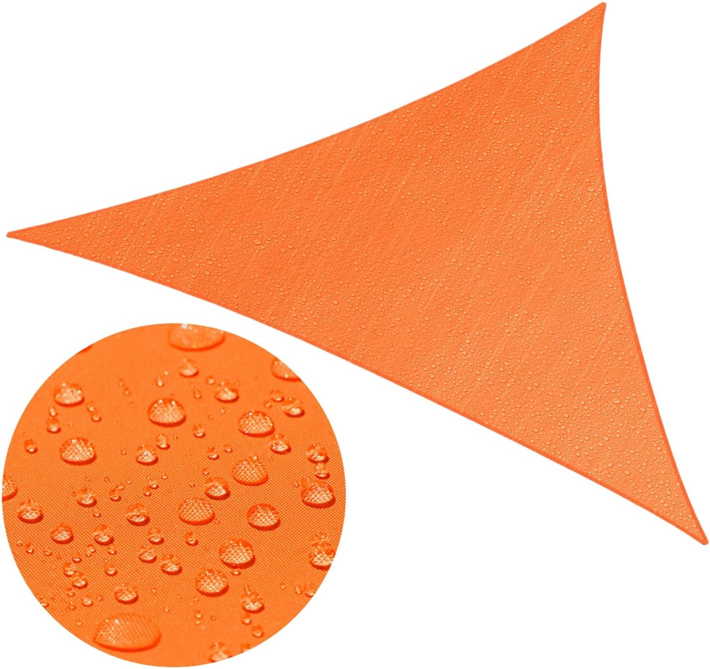 ShadeMart 12' x 12' x 12' Orange Waterproof Shade Sail Triangle Sun Shade Sail 95% UV Resistant Canopy Awning Shelter Sunshade for Backyard Patio Deck Balcony Pergola Garden