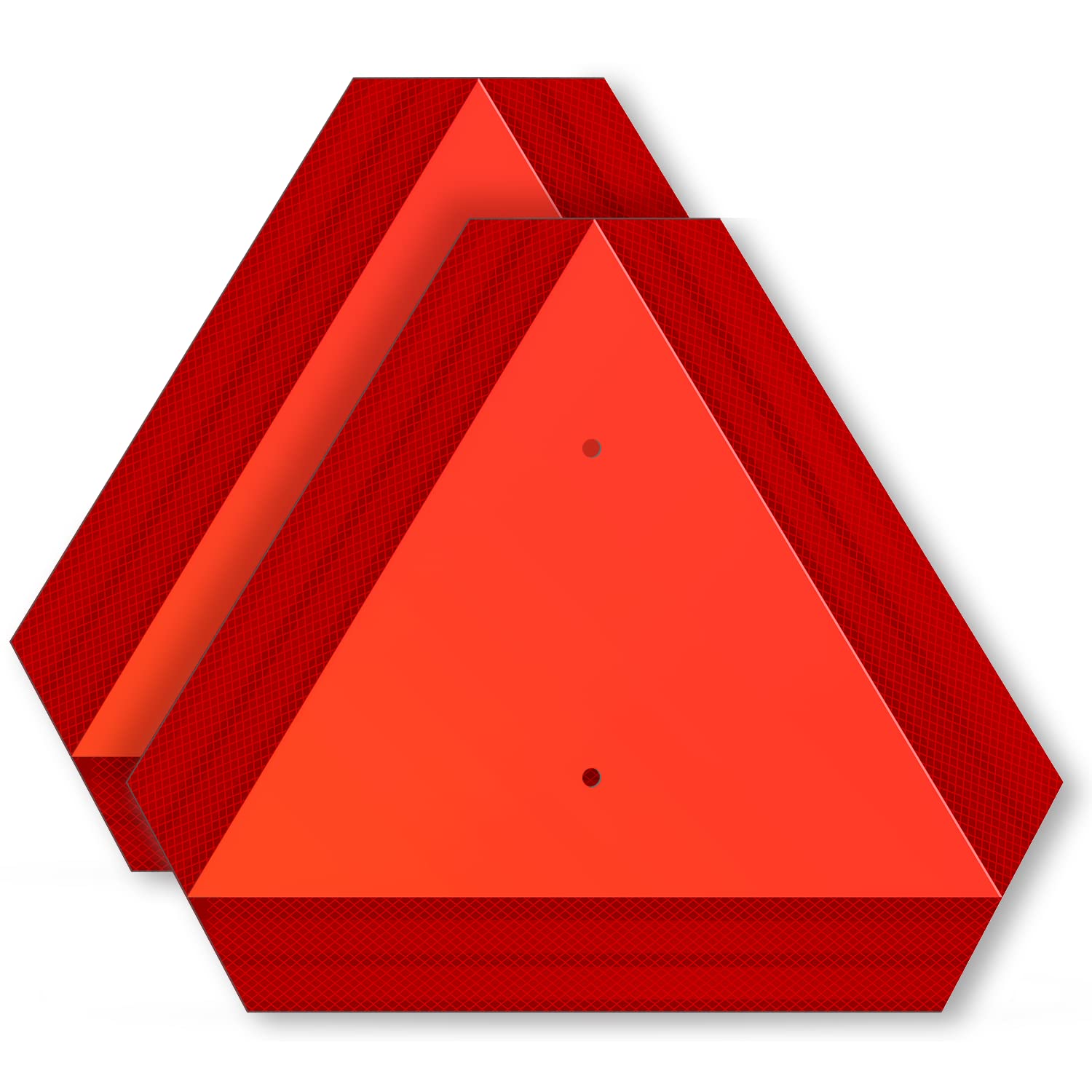 SWEETAPRIL Slow Moving Vehicle Sign, Rust Free Aluminum Slow Moving Vehicle Triangle Signs, 14"X16", 40-Mil Thick Diamond Grade Reflective For Golf Cart, For Golf Cart, Tractor, Utv, Safety Signs — Amazon image 7