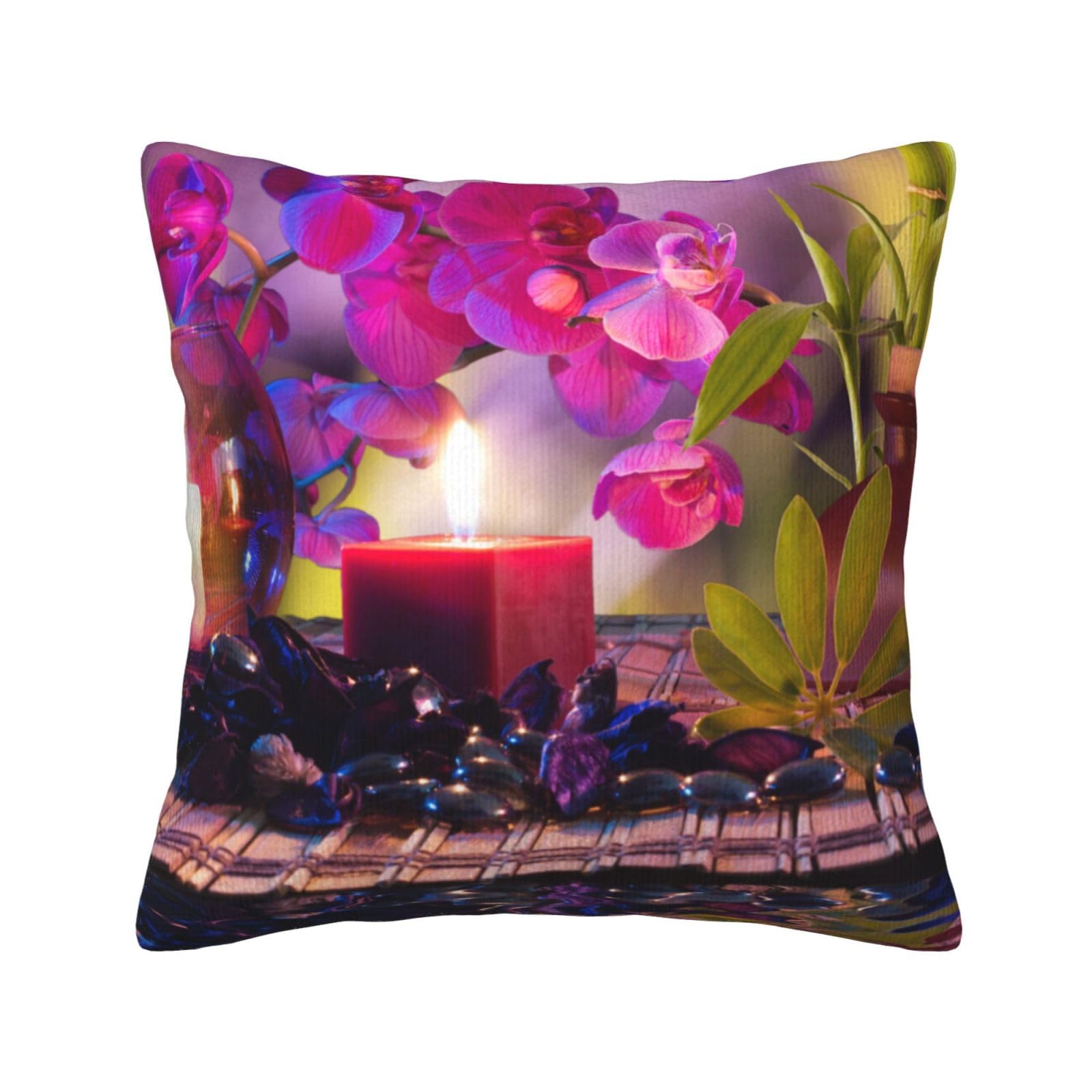 Housses de coussin haut de gamme fleurs de fontaine 40x40 cm