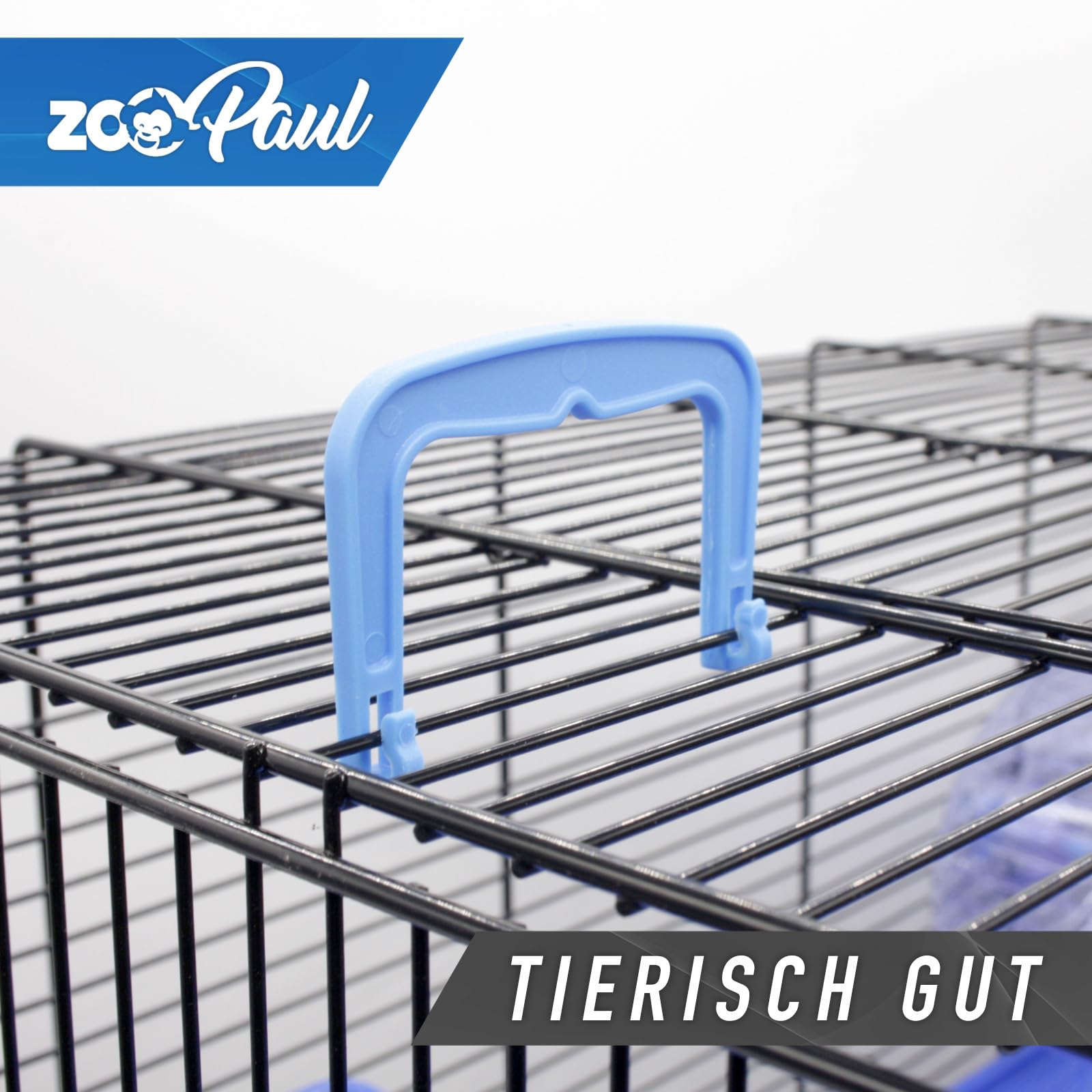 ZooPaul Premium Nagerkäfig XXL für Kleintiere Blau inkl. Zubehör 60x36x54 cm Maus Hamsterkäfig mit Häuschen, Laufrädern, Futternäpfen, Böden und Leitern