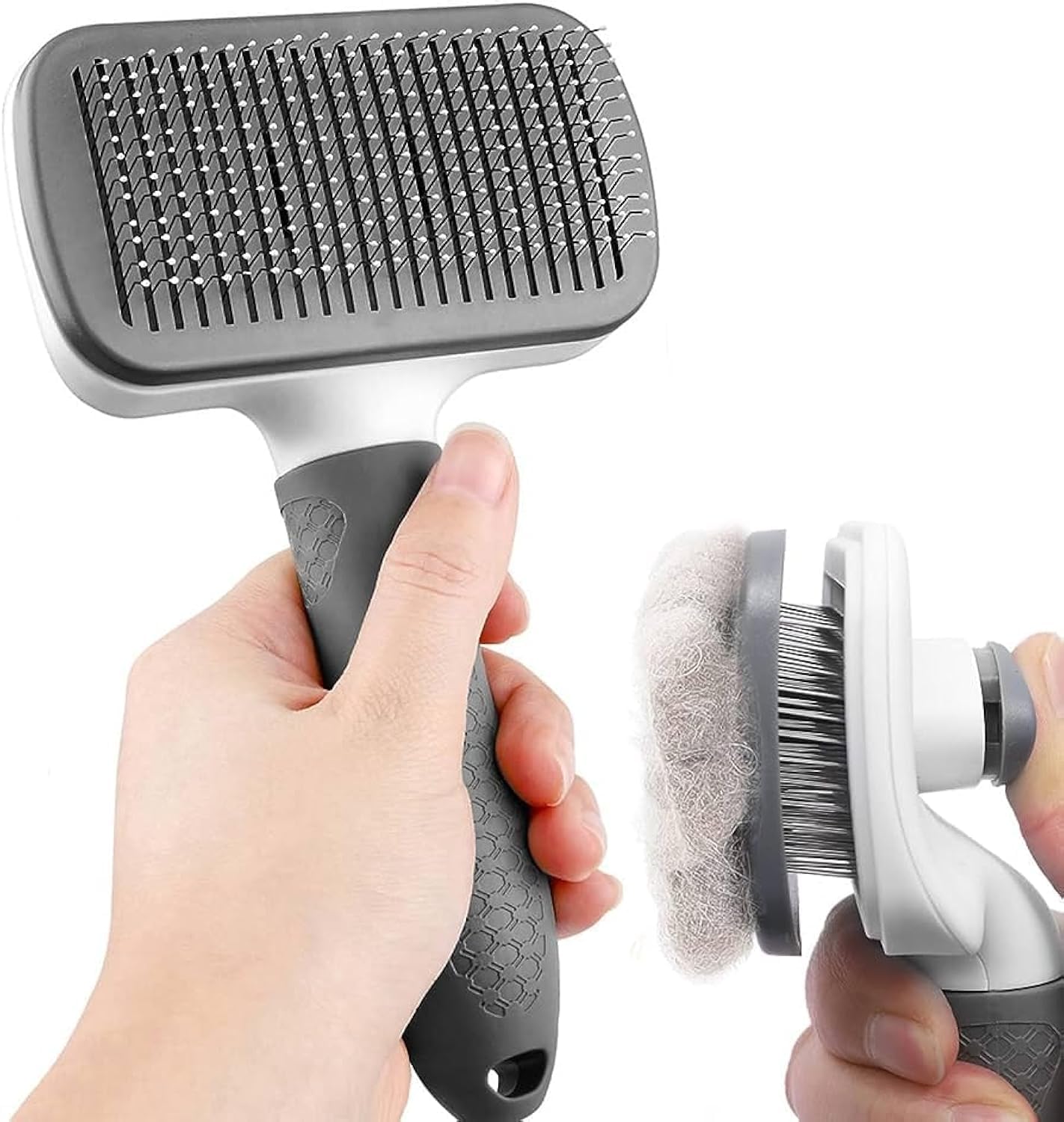 First Play Self Cleaning Slicker Brush for Dogs/Cats I Dog Brush for Shedding Hair I Long or Short Haired Dogs I Pet Cat Dog Grooming Brush I Removes Loose Hair I Deshedding Tool, Cat Brush (B0CDPTDWKL) Amazon Price History, Amazon Price Tracker
