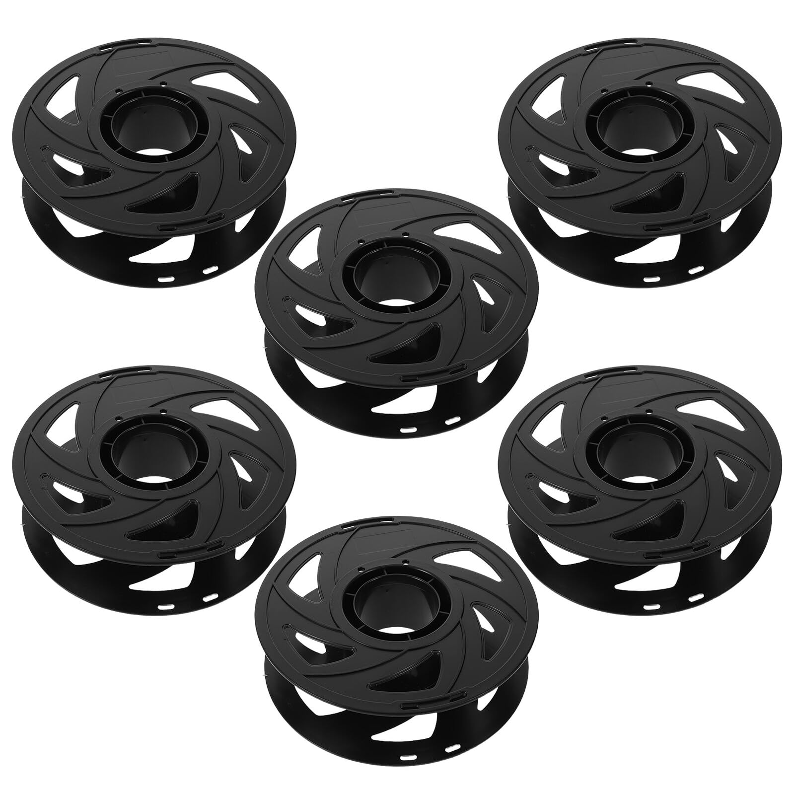 NUOBESTY Bobina di Filamento per Stampante 3D in Plastica, Set da 6 Pezzi Forma a Ventaglio Scavata, Compatibile Pla e Altri Materiali, per Conservazione Efficiente