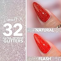 Vista 5 de KIARA SKY Esmalte de gel DiamondFX Reflective Glitter Soak Off con efecto de polvo Sparkle Diamond 0.5 fl oz, Beets It (morado)