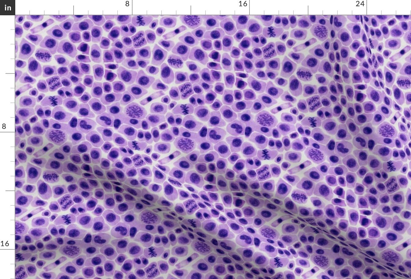 Spoonflower Fabric - Science Biology Purple Printed on Upholstery Velvet Fabric Fat Quarter - Upholstery Home Decor Bottomweight Apparel
