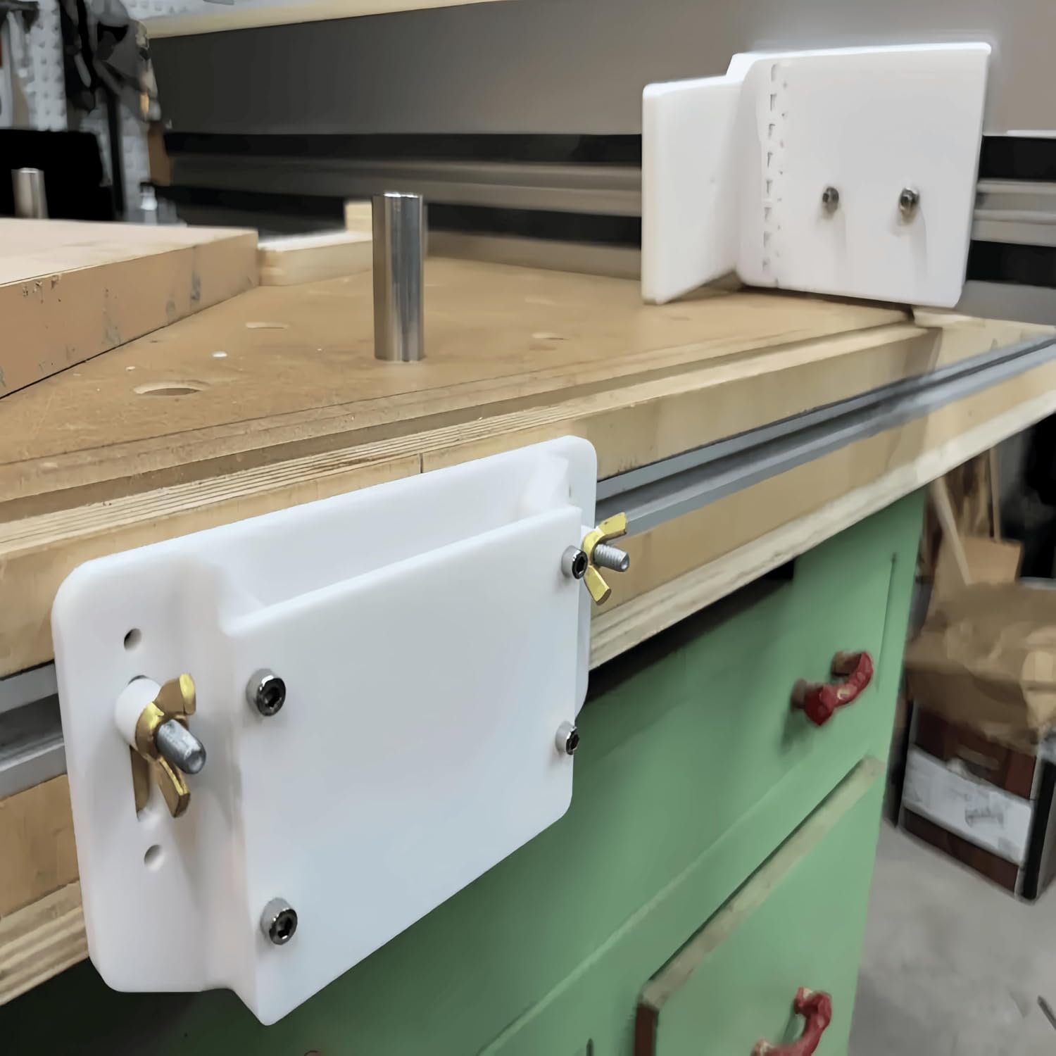 Track Hinges for Track saws/MFT Tables, Hinge Brackets for Woodworking, Precision Angle Guides for Cutting Tables(Rear Hinge Assembly only)