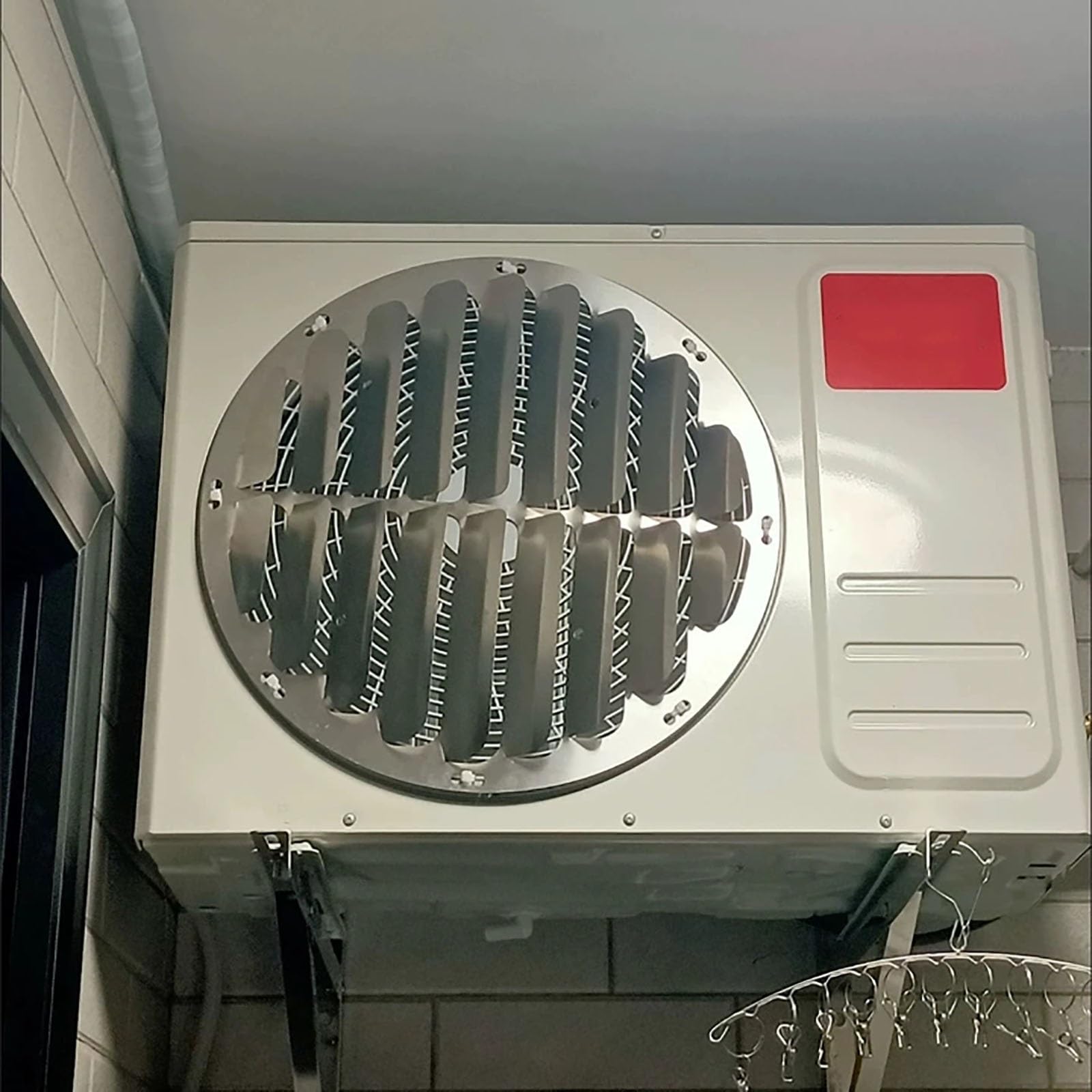 Deflettore di Flusso dell'unità Esterna del Condizionatore d'Aria Deflettore dell'Aria Esterna della Macchina Deflettore della Serranda in Acciaio Inox Coperchio della Guida(43cm/17in)