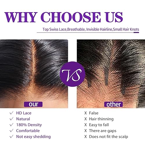 Miniatura 4 de Pelucas de cabello humano ondulado con encaje frontal de 13 x 4 HD, sin pegamento, pelucas de encaje frontal para mujeres, pelucas de cabello humano