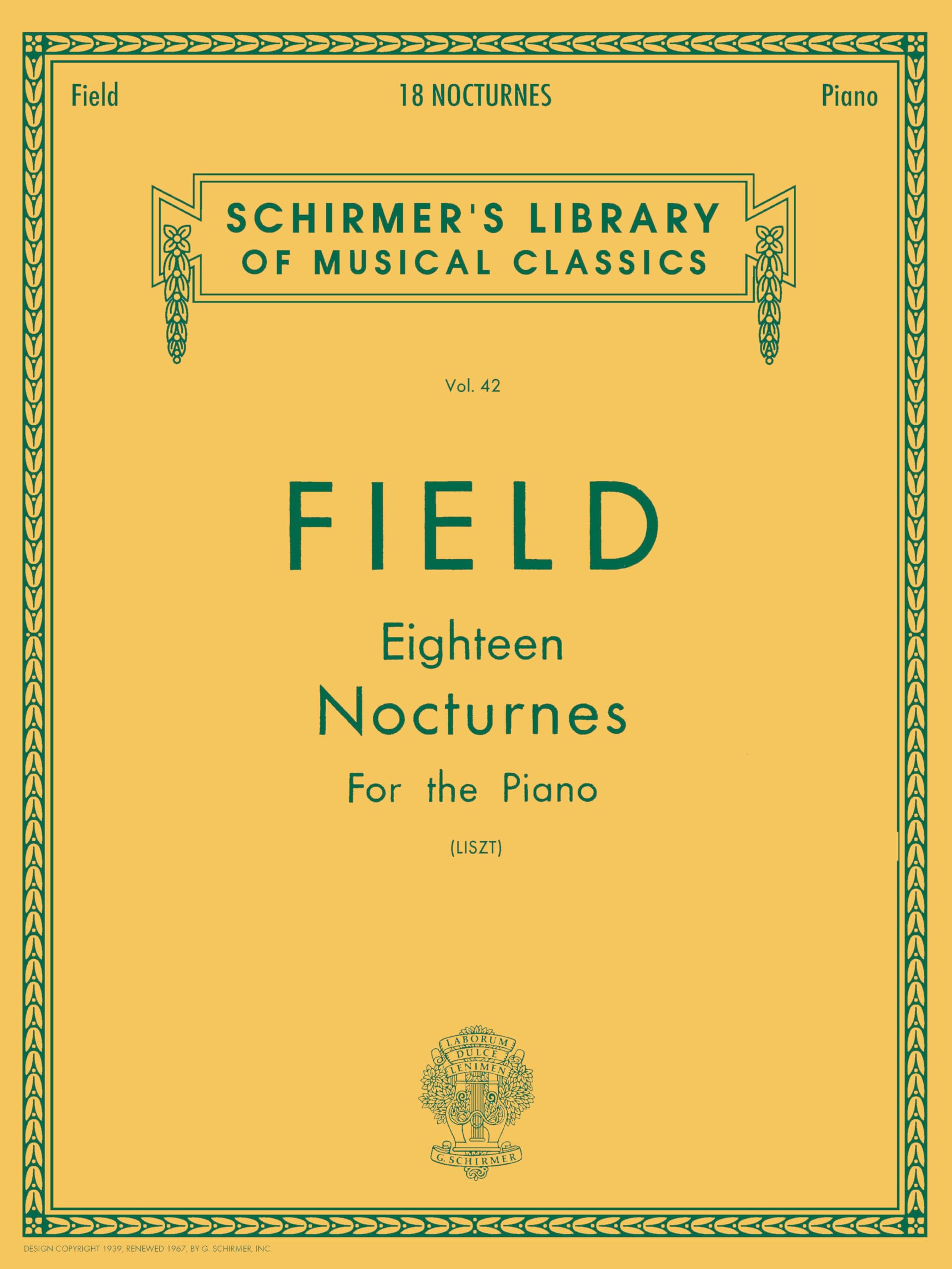 Field: Eighteen Nocturnes For the Piano (Schirmer's Library of Musical Classics, 42)