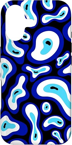 Miniatura 32 de Funda para iPhone 15 Pro Evil Eye Turkish Groovy Swirl Pattern Good Vibes