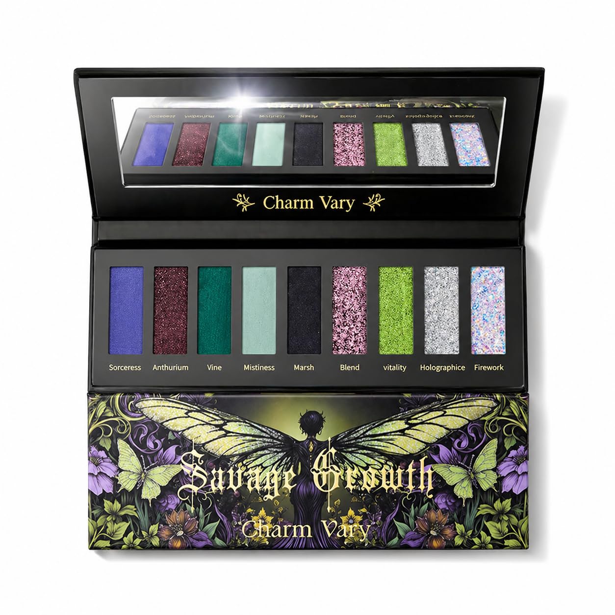 Chameleon Eyeshadow Palette - 9 Colors Highlighter Makeup, Shimmer Matte Glitter Eyeshadow, Neutral Nude Eye Shadow Palettes, Multichrome Eye Makeup