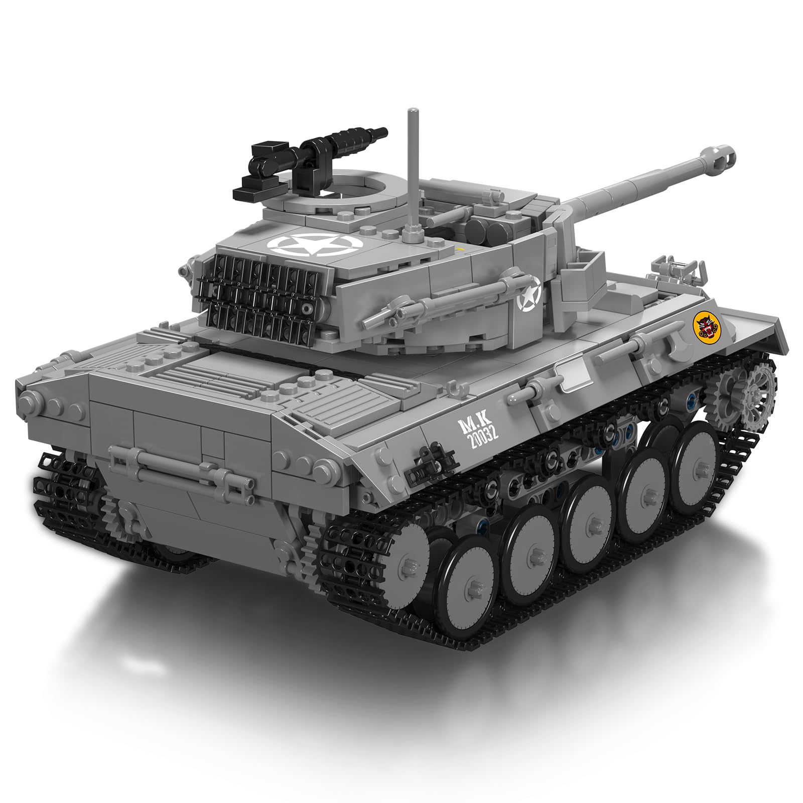 MOULD KING 20011 Techniek Tank Model Building Blocks, 3296-delige technologieset voor volwassenen en kinderen, op afstand bestuurbare tank met afstandsbediening en app met dubbele bediening