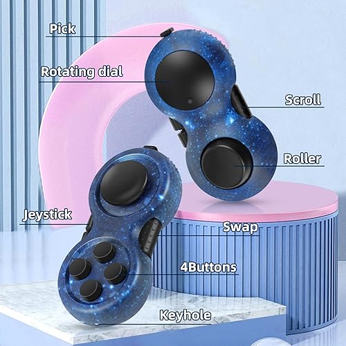 Miniatura 16 de WTYCD El Fidget Retro original: Juego de control clásico de goma Fidget Focus Toy con funciones de 8 vueltas y cordón - perfecto para aliviar