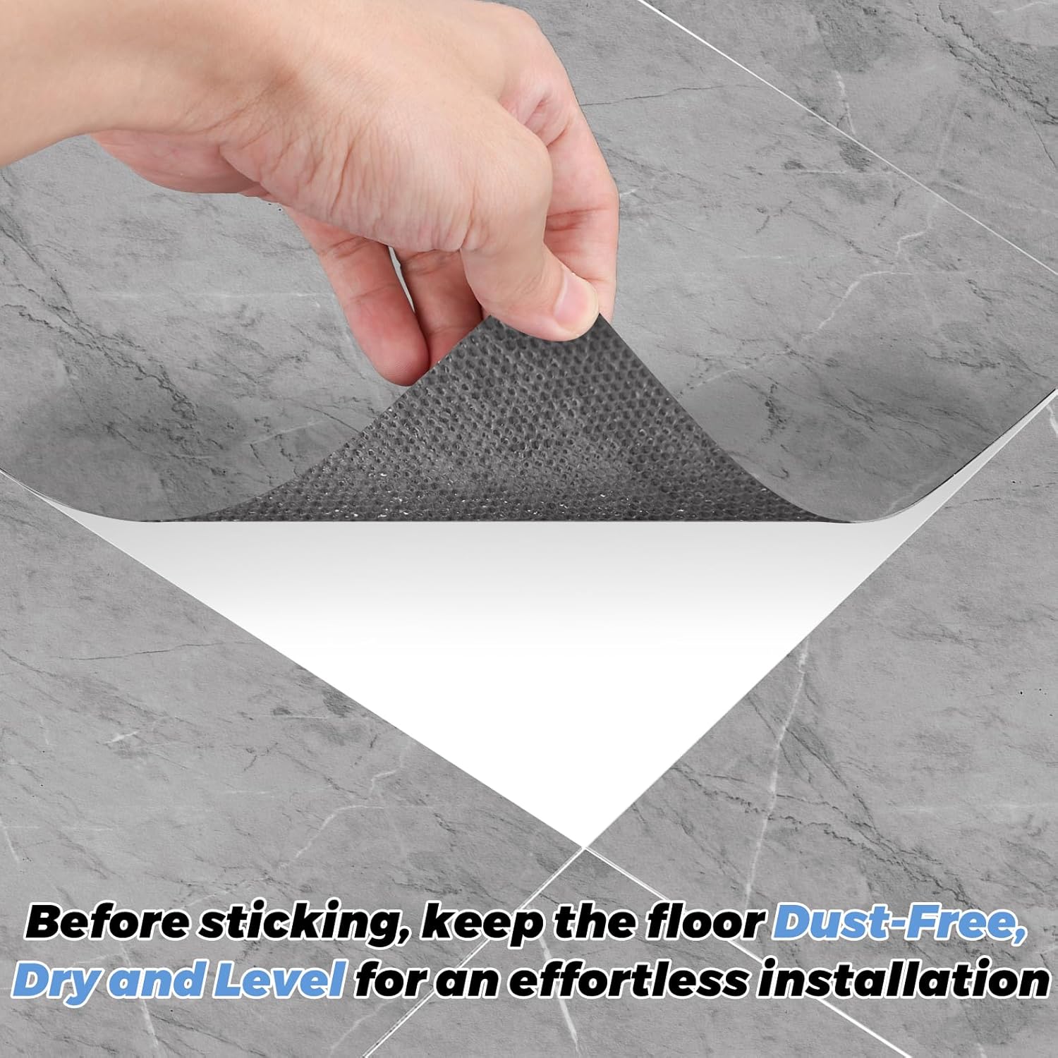 AKOLAFE 20 Sheet Thick Luxury Vinyl Flooring Grey Marble Peel and Stick Floor Tile Waterproof LVT Laminate Flooring Clearance Self Adhesive 12x12 Vinyl Floor Tiles Sticky on Bathroom Kitchen Basement
