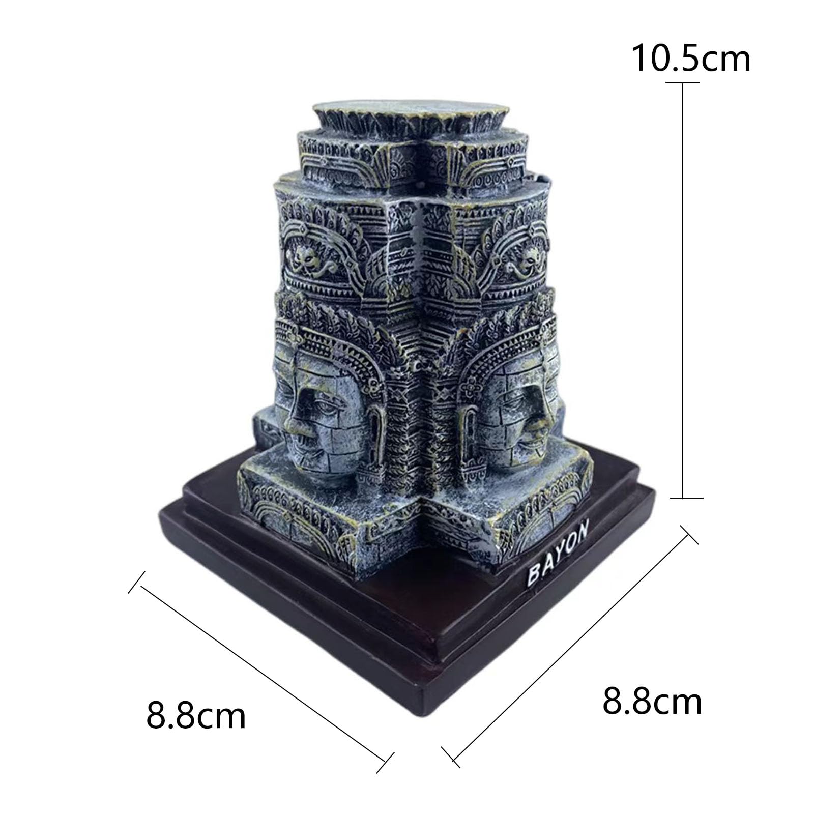 石彫　四面仏頭　カンボジア製 Amazon.co.jp: 微笑む四面仏陀装飾飾り、カンボジアアンコールワット
