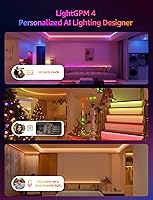 Vista 2 de Lepro S2 AI Smart LED Strip Lights - 32.8ft RGBCW Light Strips with 2700K-5700K Tunable Warm White, Color Segment DIY, Personalized Al Lighting