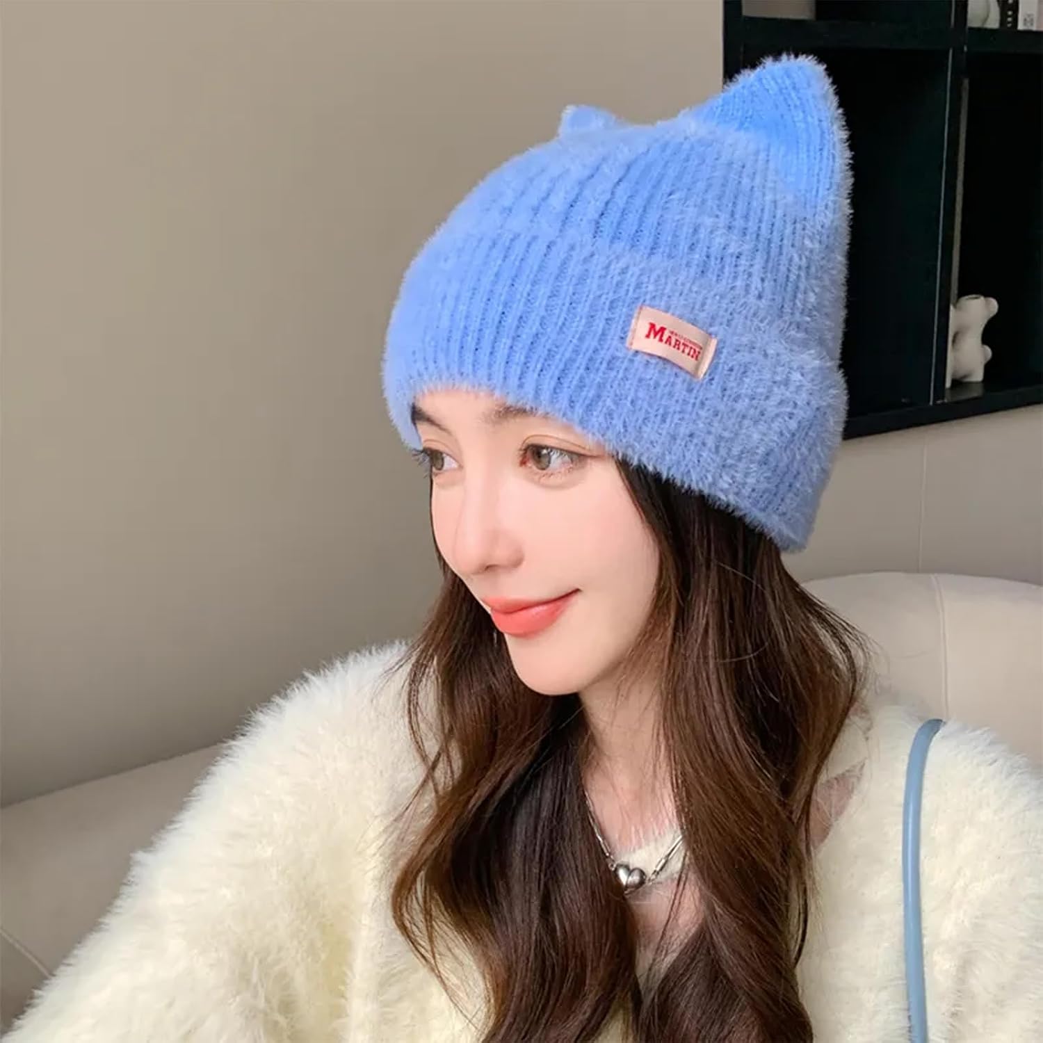 Hat for Women Winter Warm Cap Cute Ear Hat for Teens Adult Cold Weather Windproof Headdress for Outdoor Winter Activities